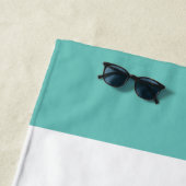 パーソナライズされたビーチタオル – 光ティール（緑がかった色）航海の ビーチタオル (インサイチュ)