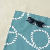 パーソナライズされたビーチハウス座標 ビーチタオル (インサイチュ)