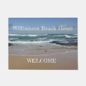 パーソナライズされたビーチハウス海ドアマット ドアマット (正面)
