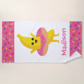 パーソナライズされたビーチビーチタオル ビーチタオル (正面)