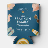 パーソナライズされたビーチファミリー懇親会ボトルまたはCan Co 缶クーラー (正面)