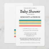 パーソナライズされたビーチベイビーシャワーパーティー 招待状 (正面/裏面)