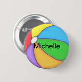 パーソナライズされたビーチボタン 缶バッジ (正面&裏面)