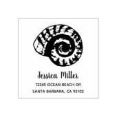 パーソナライズされたビーチライフシーシェルウッド ラバースタンプ (インプリント)