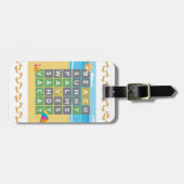 パーソナライズされたビーチワードパズル休暇 ラゲッジタグ (正面横)