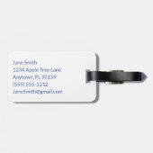 パーソナライズされたビーチワードパズル休暇 ラゲッジタグ (裏面横)