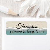 パーソナライズされたビーチ差出人住所ラベル ラベル (インサイチュ)