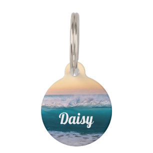 パーソナライズされたビーチ海 ペット　ネームタグ