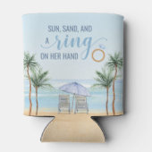 パーソナライズされたビーチ結婚式クーラーボックス 缶クーラー (裏面)
