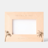 パーソナライズされたビーチ結婚式写真 レーザー彫刻フレーム (正面)