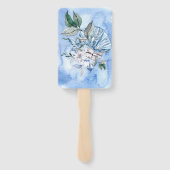 パーソナライズされたビーチ結婚式 ハンドファン (裏面)