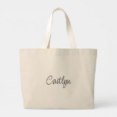 パーソナライズされたビーチ ラージトートバッグ (裏面)