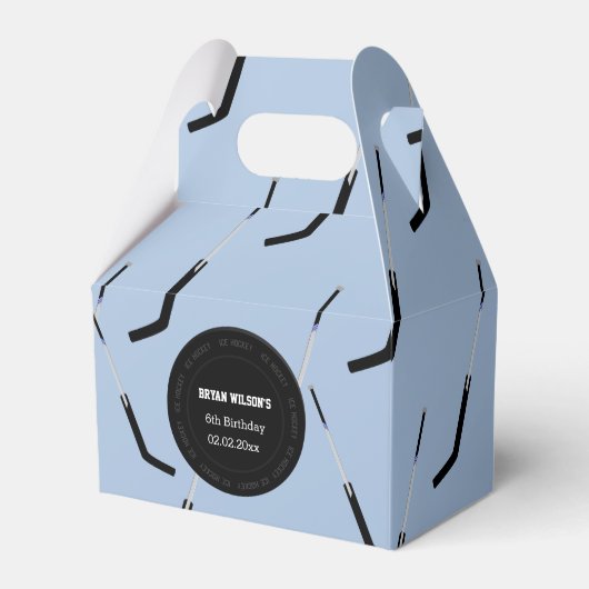 パーソナライズされたビーフボックスアイスホッケーテーマ フェイバーボックス (正面サイド)