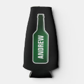 パーソナライズされたビールクール名前をカスタムする付きボトル ボトルクーラー (正面)