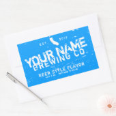 パーソナライズされたビールボトルラベル 長方形シール (封筒)