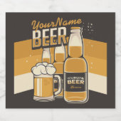 パーソナライズされたビールボトル泡だらけのマグカップ醸造バー ビールラベル (シングルラベル)