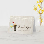 パーソナライズされたビー素朴ル&ワ結婚インありがとう カード (黄色い花)