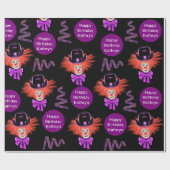 パーソナライズされたピエロ ラッピングペーパー (フラット)