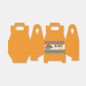 パーソナライズされたピットク市松模様にルーフパーティー フェイバーボックス (折り畳みなし)