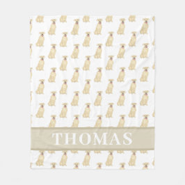 パーソナライズされたピットブル・スタッフィ（フォーンタン） フリースブランケット