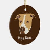 パーソナライズされたピットブル セラミックオーナメント (右)