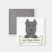 パーソナライズされたピットブル マグネット (正面/裏面)