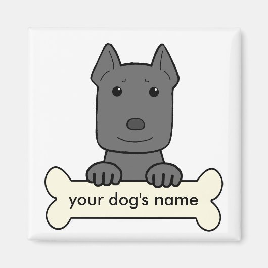 パーソナライズされたピットブル マグネット (正面)