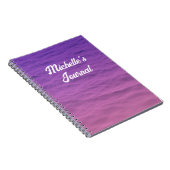 パーソナライズされたピンクとパープルの海 ノートブック (右側)