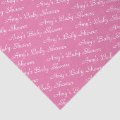 パーソナライズされたピンクのベイビーシャワータイル 薄葉紙 (詳細)