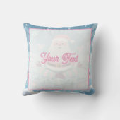 パーソナライズされたピンクのヨガサンタ瞑想クリスマス クッション (裏面)