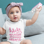 パーソナライズされたピンクの名言が私の叔母の心を奪った ベビーボディスーツ