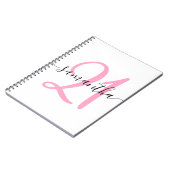 パーソナライズされたピンクの21歳の誕生日ゲストブック ノートブック (左側)