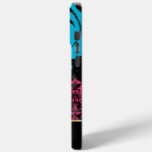 パーソナライズされたピンクアクアブラックと金ゴールドiPhone 5ケース Case-Mate iPhoneケース (裏面 / 左)