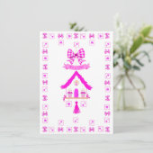 パーソナライズされたピンクハウス女の子だ 招待状 (スタンド正面)