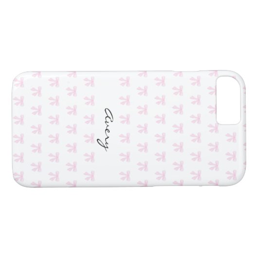 パーソナライズされたピンクボウiPhone 8/7ケース Case-Mate iPhoneケース (裏面(横))