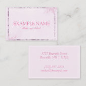 「パーソナライズされたピンクリーフ」（英国/ユーロ） 名刺 (正面/裏面)