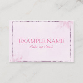 「パーソナライズされたピンクリーフ」（英国/ユーロ） 名刺