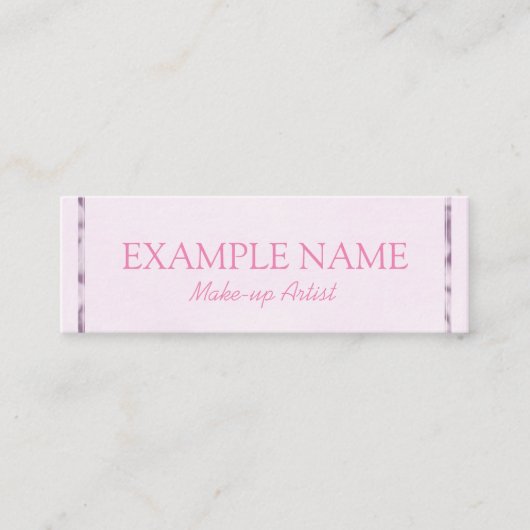 「パーソナライズされたピンクリーフ」 Twitter スキニー名刺 (正面)