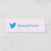 「パーソナライズされたピンクリーフ」 Twitter スキニー名刺 (裏面)
