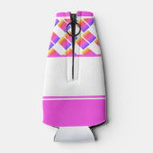 パーソナライズされたピンク幾何学母の日キリスト教徒 ボトルクーラー (裏面)