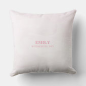 パーソナライズされたピンク最初の聖餐式クロスホスト クッション (裏面)