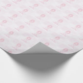 パーソナライズされたピンク最初の聖餐式クロスホスト ラッピングペーパー (角)