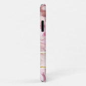 パーソナライズされたピンク絵を描金ゴールドエレガントフローラ Case-Mate iPhoneケース (裏面/右)