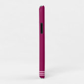 パーソナライズされたピンク色のマルーンストライプ Case-Mate iPhoneケース (裏面/右)