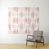 パーソナライズされたピンク赤40歳の誕生日の背景 タペストリー (インサイチュ(横))