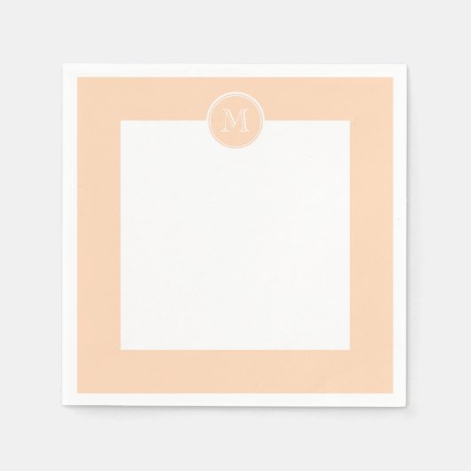 パーソナライズされたピーチパフハイエンド色 スタンダードカクテルナプキン (正面)