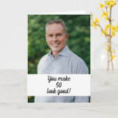 パーソナライズされたフおもしろいォトブラザー50th誕生日 カード (黄色い花)