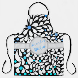 パーソナライズされたフはっきりしたラモダングラデーションワティール(緑がかった色) エプロン