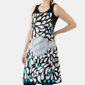 パーソナライズされたフはっきりしたラモダングラデーションワティール（緑がかった色）   エプロン (インサイチュ)