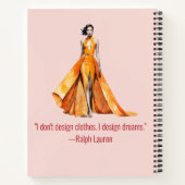 パーソナライズされたファッションスケッチブック ノートブック (裏面)